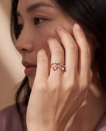 Virgo Constellation Ring