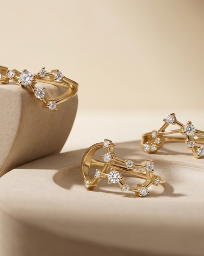 Gemini Constellation Ring