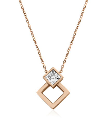 Side Halo Princesa Necklace